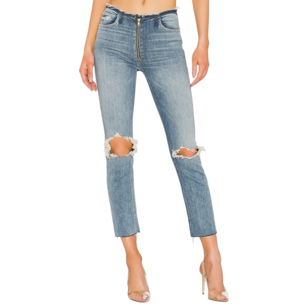 MOTHER Dazzler VYZ Double Fray Denim Jeans NWOT